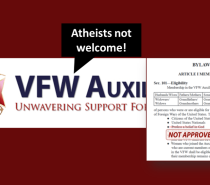 VFW Auxiliary Votes to Discriminate Against Atheists